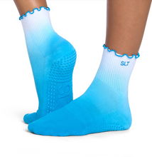 Load image into Gallery viewer, Turquoise Ruffle Sock
