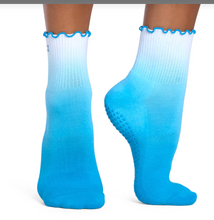 Load image into Gallery viewer, Turquoise Ruffle Sock
