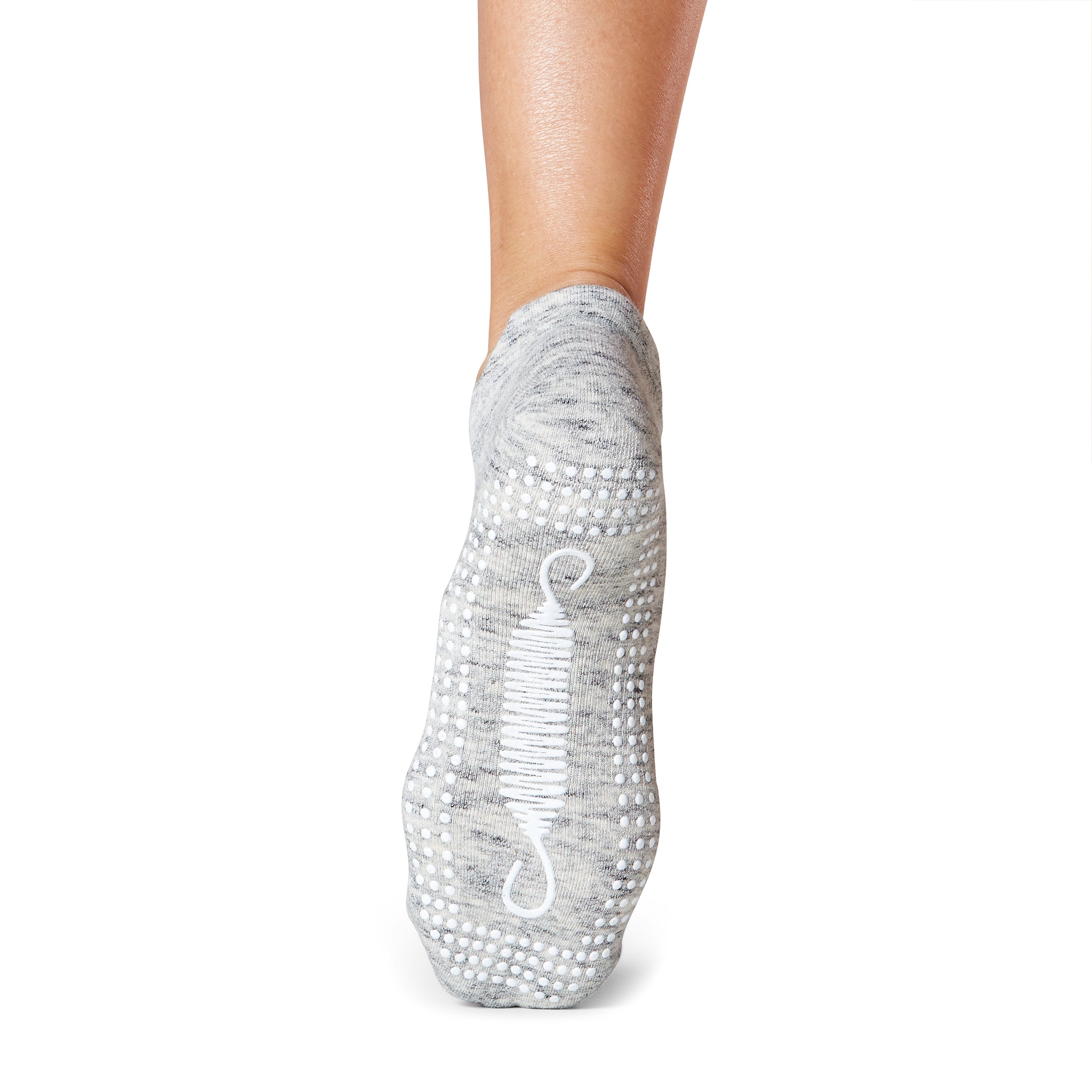 Grey and White SLT Tavi Grip Sock – Strengthen Lengthen Tone
