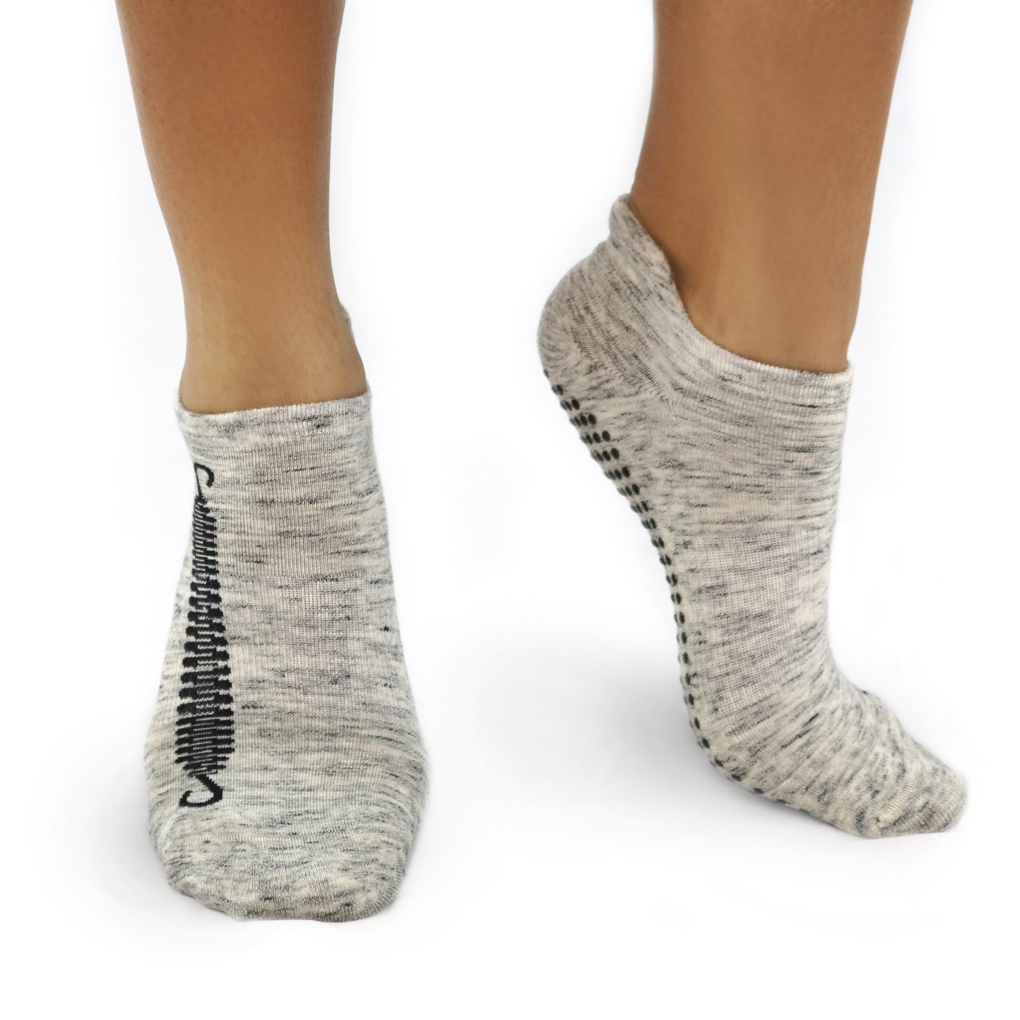 Grey and Black SLT Tavi Grip Sock – Strengthen Lengthen Tone